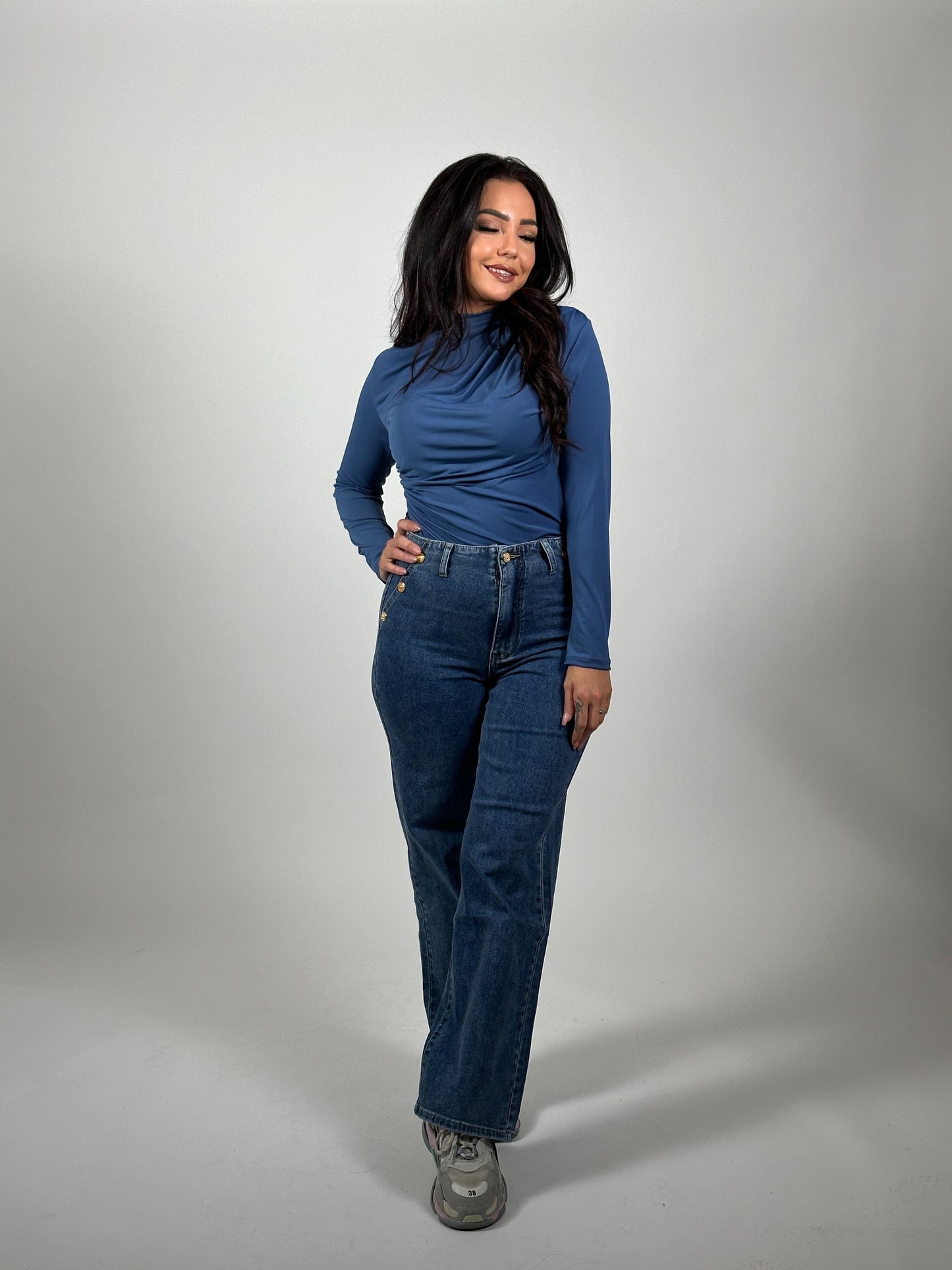 Jeans R 8526 Straight Blauw