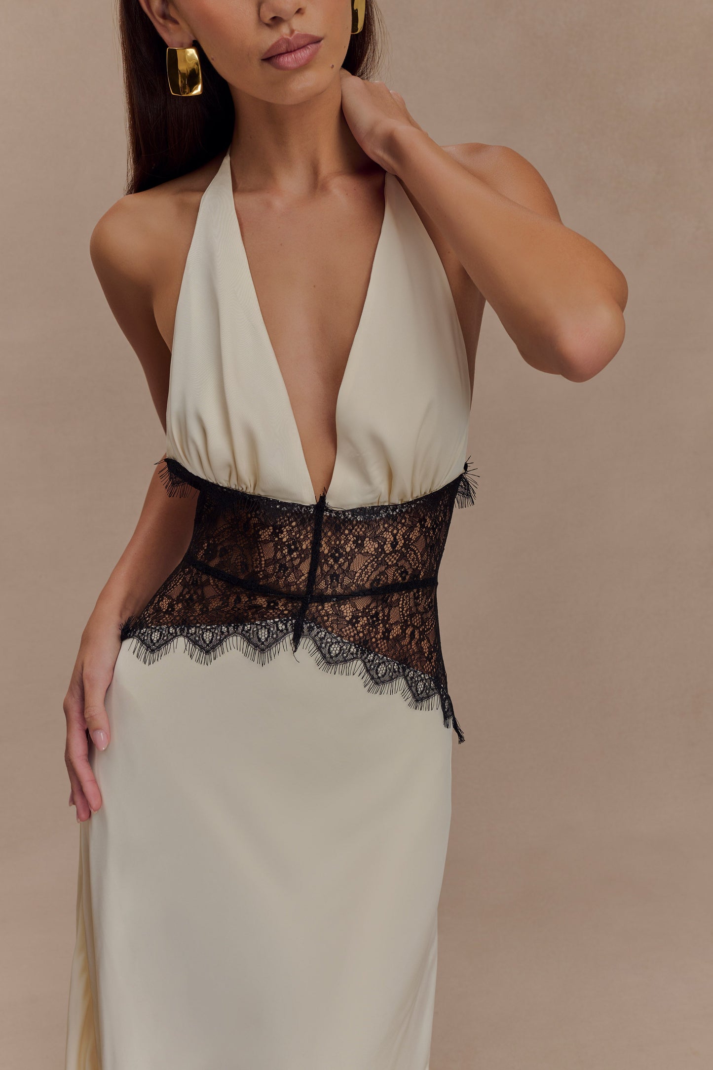 FAZILAH | Dinah Lace Dress Black/Ivory