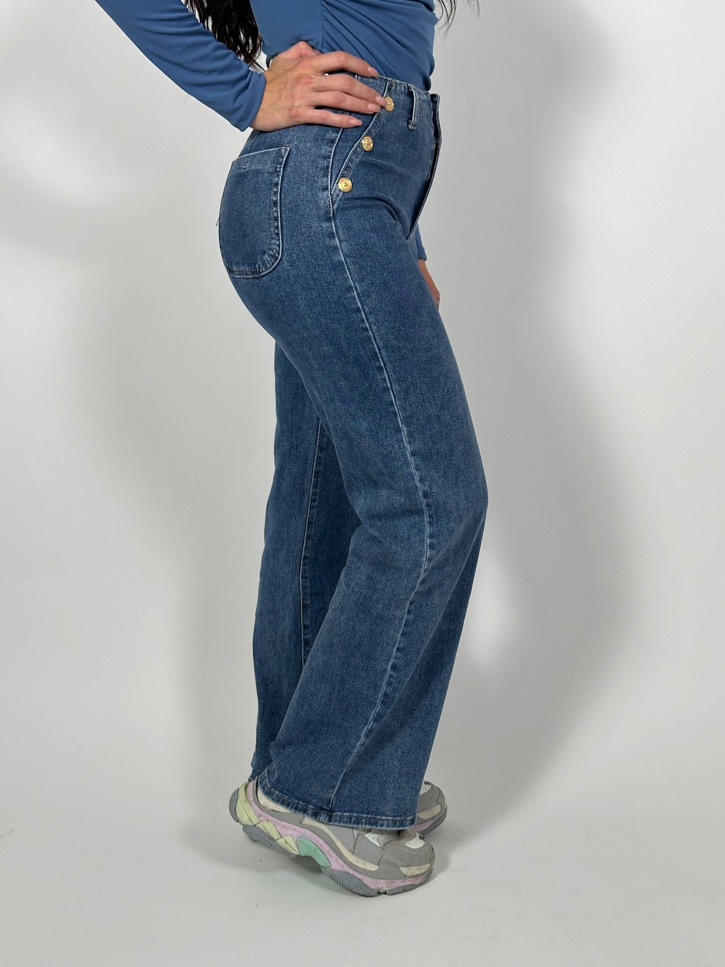Jeans R 8526 Straight Blauw