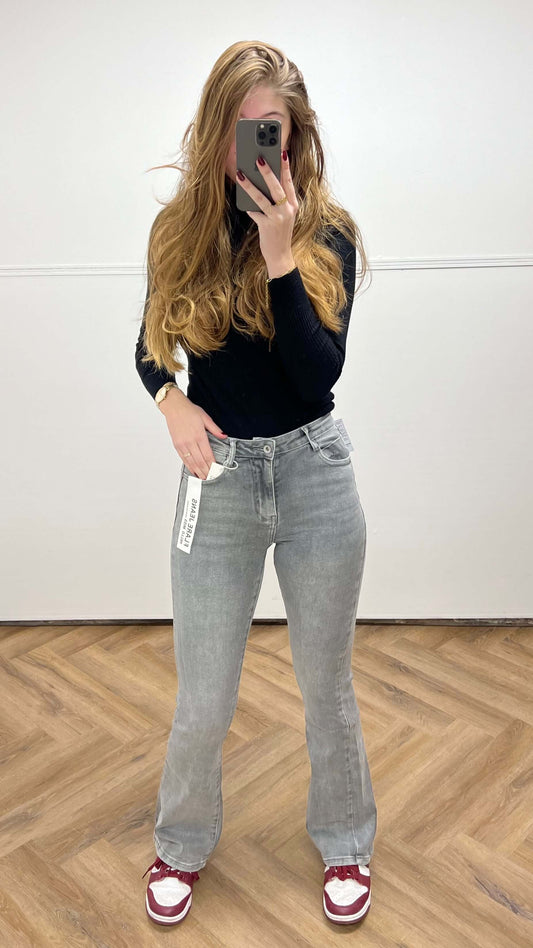 Hello Miss Flared jeans Grey denim HM6156-10