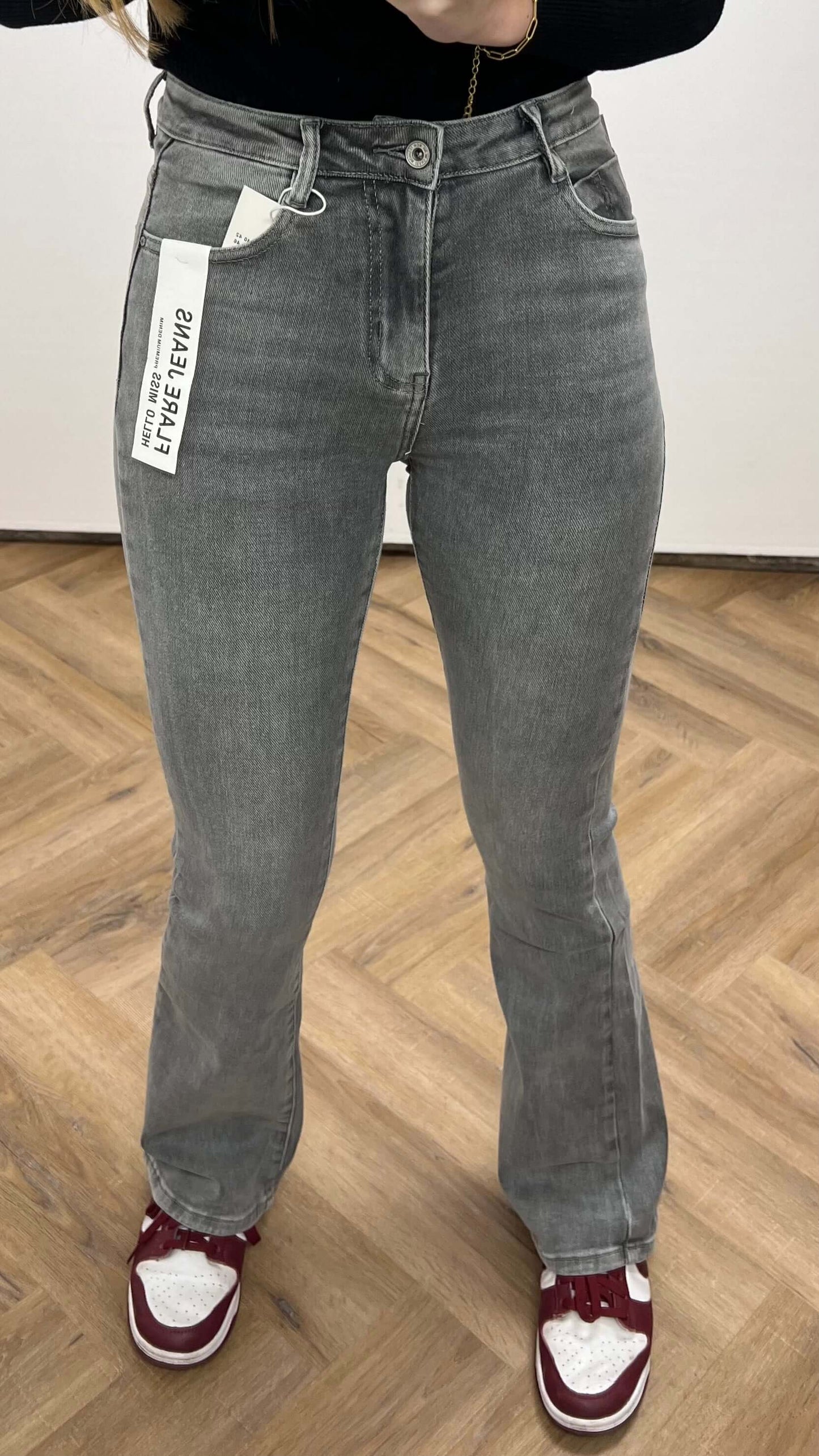 Hello Miss Flared jeans Grey denim HM6156-10