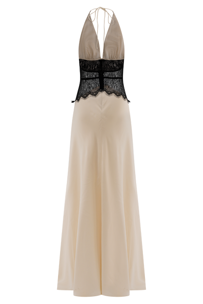 FAZILAH | Dinah Lace Dress Black/Ivory